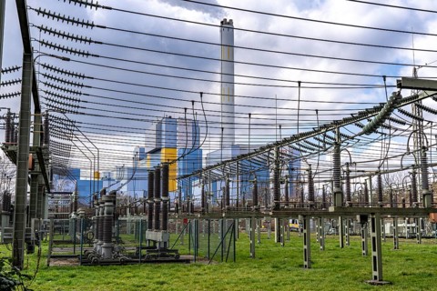 The joint waste incineration plant Niederrhein, GMVA, in Oberhausen, generates electricity and