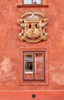 Facade detail, House of Antonin Michael of Ebersbach, Cesky Krumlov, Czech Republic