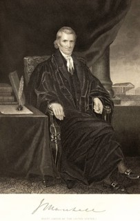 John Marshall (1755-1835) portrait of famous American, politician and jurist, presiding judge of