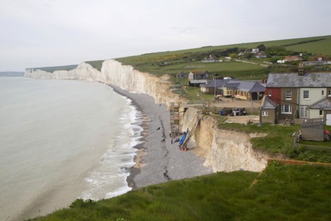 Coastal erosion at Birling Gap, east Sussex, England, United Kingdom