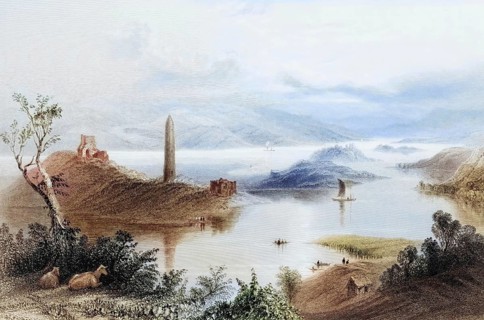 Devenish Island, Loch Erne, County Fermanagh, Ireland, from the Landscape and Antiquities of