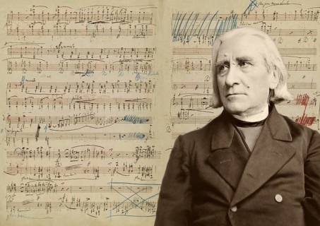 Portrait of Franz Liszt, 1811-1886, Hungarian composer, virtuoso pianist, Années de pèlerinage,