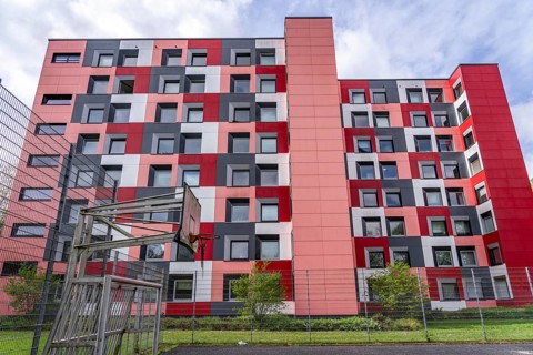 Student hall of residence of the Studierendenwerk Essen-Duisburg in Essen, over 310 furnished rooms