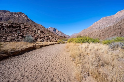 Tsisab Gorge, White Lady Trail, desert landscape, Brandberg, Erongo, Damaraland, Namibia