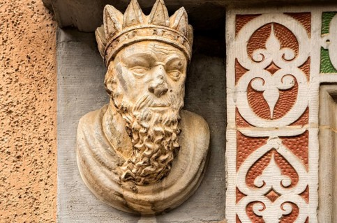 Architectural detail, Bevern Castle, Bevern, Weserbergland, Lower Saxony, Germany