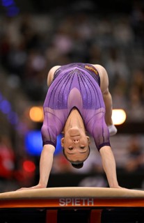 Laia Font ESP Vault Action Gymnastics, EnBW DTB-Pokal, Porsche-Arena, Stuttgart, Baden-Württemberg,