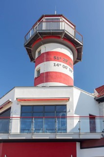 Holiday resort with holiday homes and lighthouse on Lake Geierswalde, Geierswalde, Lusatian