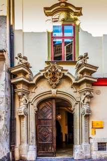 Details of the old town lanes, Krakow, Poland