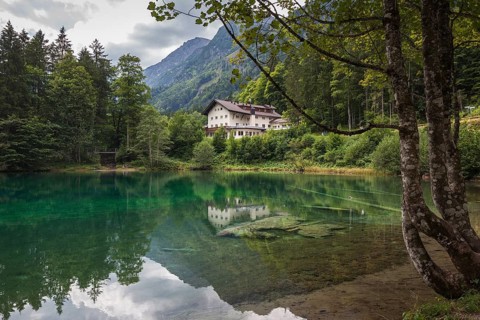 Christlessee in Gottenried, Trettachtal, near Oberstdorf, Oberallgäu, Allgäu, Bavaria, Germany