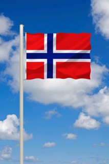 The flag of Norway, Scandinavia, Europe, Studio