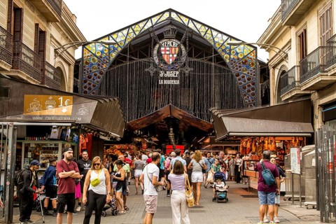 The Mercat de Sant Josep de la Boqueria is Barcelona's most famous market