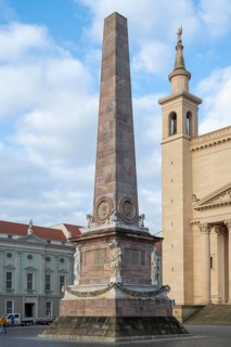 Obelisk, next to St Nikolai Church, Alter Markt, Potsdam, Brandenburg, Germany