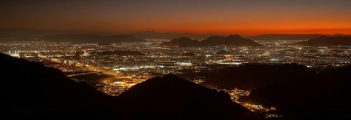 Medina, night shot, cities, travelling, sunset, Saudi Arabia, Arabian Peninsula