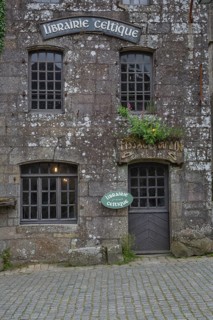 Celtic library in Locronan village, Finistère department of Brittany in north-western France