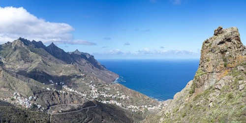 Atlantic coast near Taganana, Tagana valley, Barranco de la Iglesia, Anaga mountains, Las Montanas