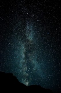 Milky Way over the summit of the Ochsenhorn in the Loferer Steinbergen as seen from the practice