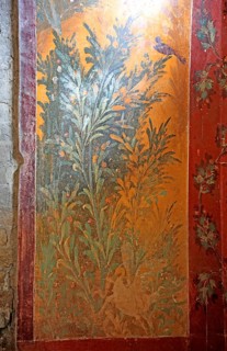 Villa of Poppea, remains of the fresco decoration. Historic town of Oplontis, Torre Annunziata,