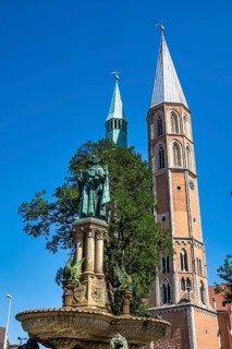 Heinrichsbrunnen at Hagenmarkt, Brunswick, Lower Saxony, Germany