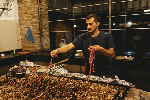 Camel restaurant Ittin Park, Salalah, Ittin Park is a street full of grill restaurants offering