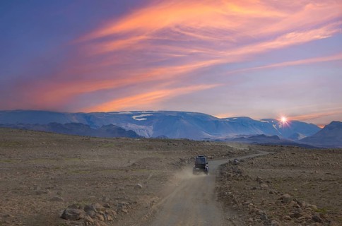 Iceland, Reykjavik, jeep tour expedition to Langjokull Glacier and ice caves