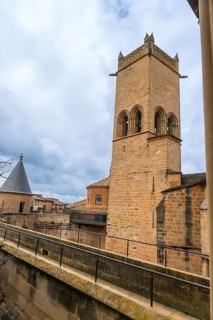 The imposing medieval architecture of the royal palace of olite stands tall in navarre, spain, a