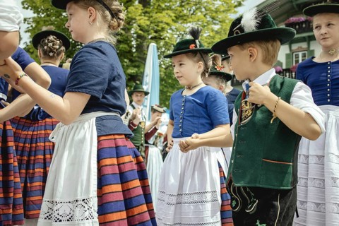 Traditional traditional costume anniversary of the Trachtenverein Schliersee Stamm 1888,