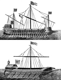 Venetian galleys used at the Battle of Lepanto, 16th century