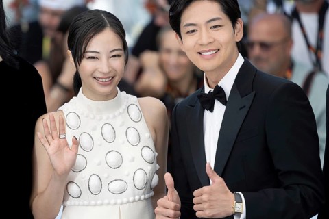 Cannes, France - 15.5.2024: Suzu Hirose and Kouhei Matsushita during the photocall for A PALE VIEW