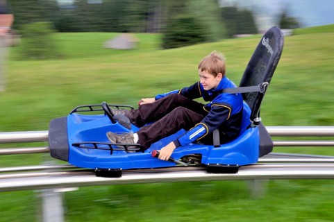 Söllereck toboggan at the valley station of the Söllereck cable car, Oberstdorf, Allgäu, Bavaria,