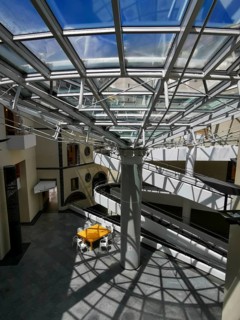 Clermont-Ferrand. The atrium of the Museum Roger Quillot designed by the architects Claude Gaillard