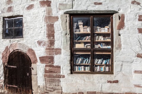 Katlenburg castle, book barn, book rescue project, Katlenburg-Lindau, district of Northeim, Lower