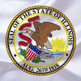 USA, The coat of arms of Illinois, state of the
