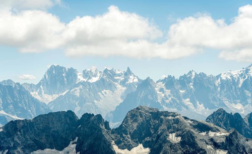 Captivating summer landscape in the French Alps near Chamonix and Mont Blanc, showcasing stunning