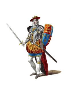 Historical clothing, fashion over time, military uniform of Edward VI, Edward Tudor, born 12