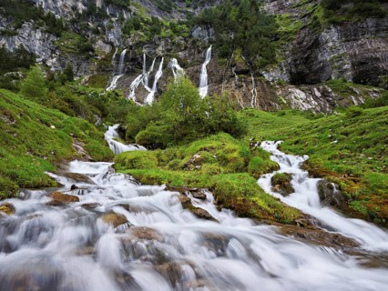Cascades from the Jungibach Falls, Gental, Canton Bern, Switzerland