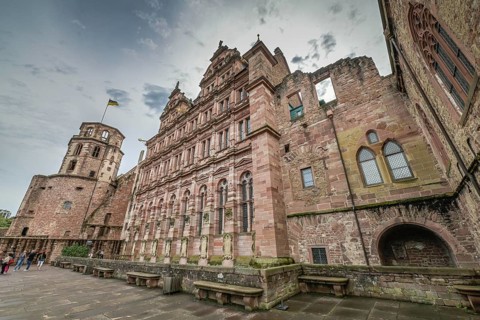 Castle Terrace, Friedrichsbau, Heidelberg Castle, Baden-Württemberg, Germany