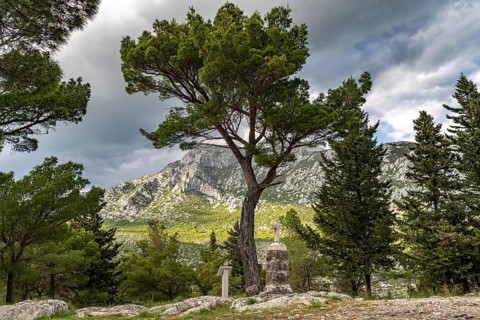 Landscape above the Cetina Gorge near Omis, Croatia