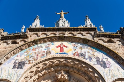 The Temple Expiatori del Sagrat Cor church on the Tibidabo in Barcelona, Spain