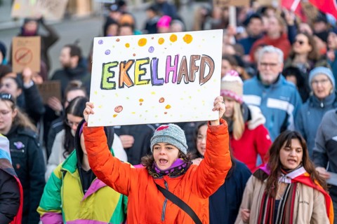 Demonstration of more than 14000 people against the AfD and the Merz-CDU and their asylum policy,