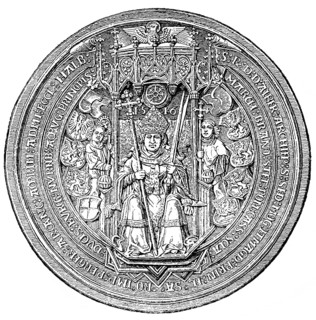 Seal of Albrecht von Hohenzollern, 1490 - 1545, Elector and Archbishop of Mainz from and Archbishop