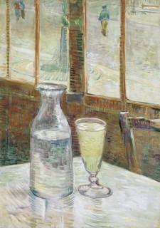 Café table with absinthe (1887), Café table with absinthe (1887), Painting by Vincent Willem van