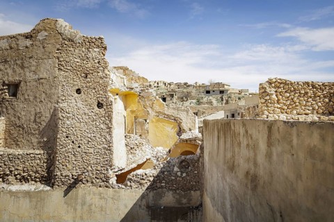 Zerstoertes Stadtzentrum von Sinjar, 09.03.2023
