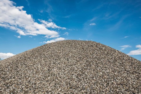 Gravel, gravel plant, gravel pit, near Breisach am Rhein, Breisgau, Baden-Württemberg, Germany