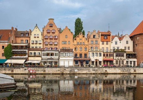 Motlawa River waterfront, Gdansk, Gdansk, Poland