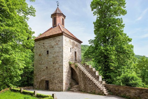 Belltower, Schaumburg Castle, Rinteln, district of Schaumburg, Lower Saxony, Germany