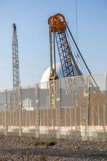 Preparatory construction work, Sizewell C nuclear power station, Sizewell, Suffolk, England, UK -