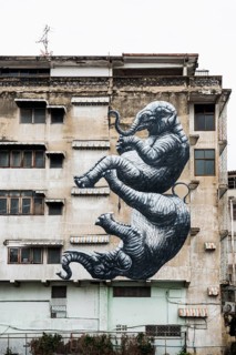 Graffiti, Street Art, Chinatown, Bangkok, Thailand