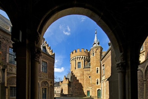 Paffendorf Castle, popular excursion destination, Bergheim, Rhine-Erft district, Rhenish lignite