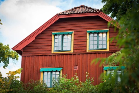 Swedish holiday home, Nordic red, house, living, farmhouse, farmhouse, rural, holiday, cottage,
