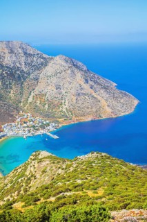 View of Kamares harbour, Kamares, Sifnos Island, Cyclades Islands, Greece